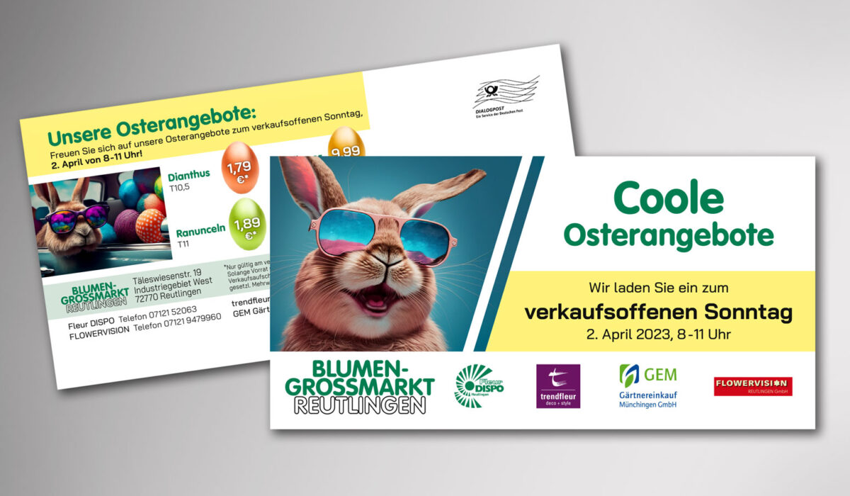 Blumen-Großmarkt RT - Postkarten-Mailing